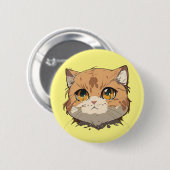 Anime Cat Face Ronde Button 5,7 Cm (Voorkant /achterkant)