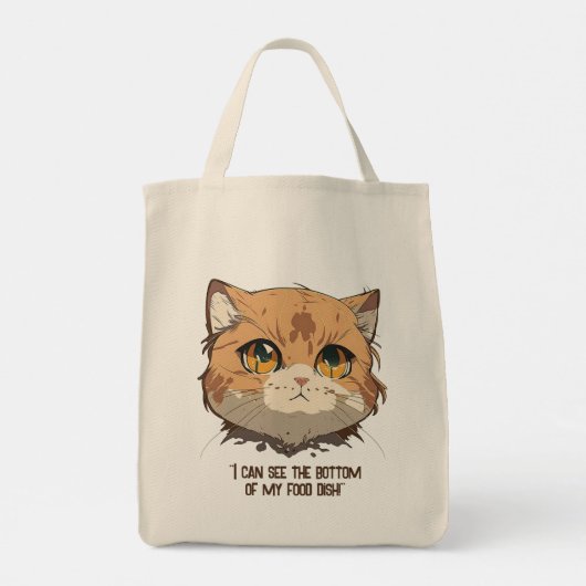 Anime Cat Face Tote Bag (Achterkant)