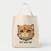 Anime Cat Face Tote Bag (Voorkant)