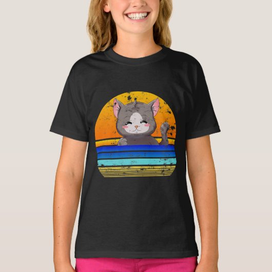 Anime Cat | Gift for Girl's Birthday T-shirt (Voorkant)