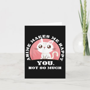 Anime Cat Gift Kawaii Japan Ramen Baka Otaku Manga Kaart