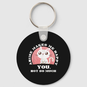 Anime Cat Gift Kawaii Japan Ramen Baka Otaku Manga Sleutelhanger