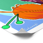 Anime Cat Girl & Cat met Yarn Ball Poster (Hoek)