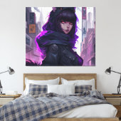 Anime Cat Girl Poster Canvas Afdruk (Insitu (Slaapkamer))