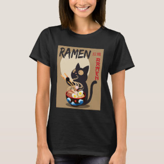 Anime Cat Ramen Instant Noodles Funny Japanese Cat T-shirt