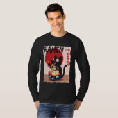 Anime Cat Ramen Instant Noodles Funny Japanese Cat T-shirt (Voorkant volledig)