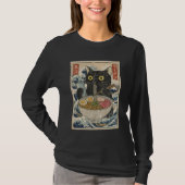 Anime Cat Ramen Japanese Funny Cat Phone Tees Anim (Voorkant)