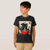 Anime Cat Ramen Japanese Funny Graphic Tees Kawaii (Voorkant volledig)