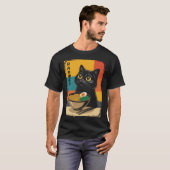 Anime Cat Ramen Japans T-shirt (Voorkant volledig)