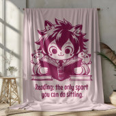 Anime Catboy leest een boek en grappige boekenquot Sherpa Deken