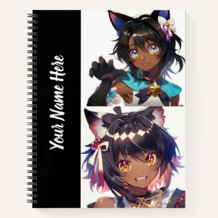 Anime Catgirl 8,5 x 11 inch Spiral Sketchbook Notitieboek