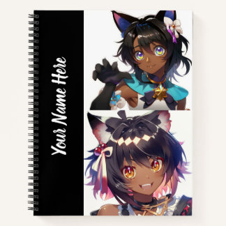 Anime Catgirl 8,5 x 11 inch Spiral Sketchbook Notitieboek