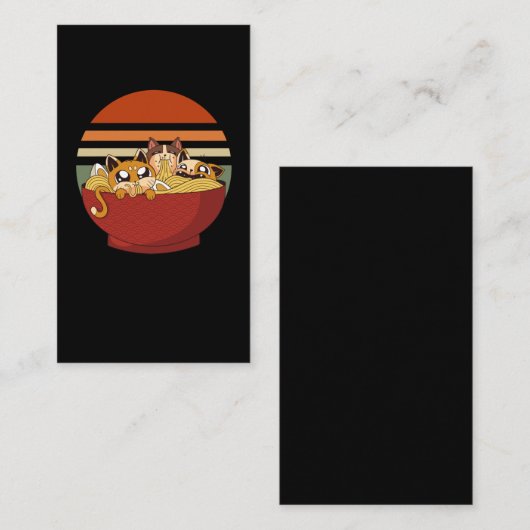 Anime Cats en Ramen Japans snoepgoed verslaafd Visitekaartje (Voorkant / Achterkant)