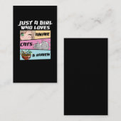 Anime Cats Ramen otaku Japan Lover Anime Girl Visitekaartje (Voorkant / Achterkant)