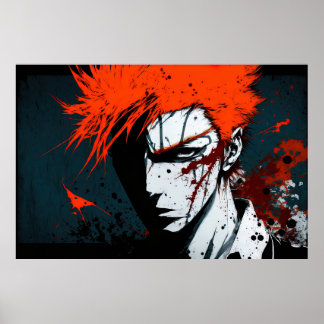 Anime Character Waterverf Wall Art Poster