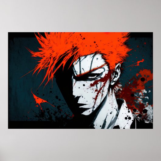 Anime Character Waterverf Wall Art Poster (Voorkant)