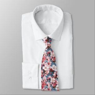 Anime Cherry Blossom Floral Stropdas