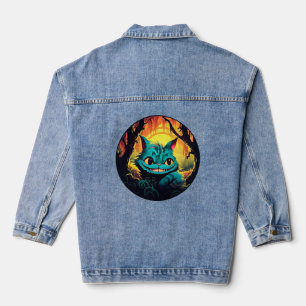 Anime Cheshire Cat Alice in Wonderland Denim Jacket