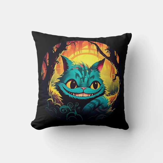 Anime Cheshire Cat Alice in Wonderland Kussen (Voorkant)