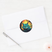 Anime Cheshire Cat Alice in Wonderland Ronde Sticker (Envelop)