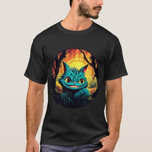 Anime Cheshire Cat Alice in Wonderland T-shirt (Voorkant)