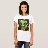 Anime Chibi Dragon Women's Basic T-Shirt (Voorkant volledig)
