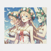 Anime Chor Fleece Deken (Voorkant (Horizontaal))