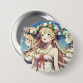 Anime Chor Ronde Button 7,6 Cm (Voorkant /achterkant)