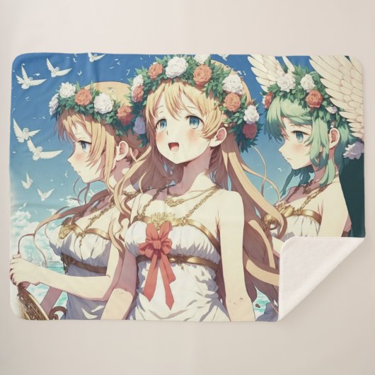 Anime Chor Sherpa Deken (Voorkant (horizontaal))