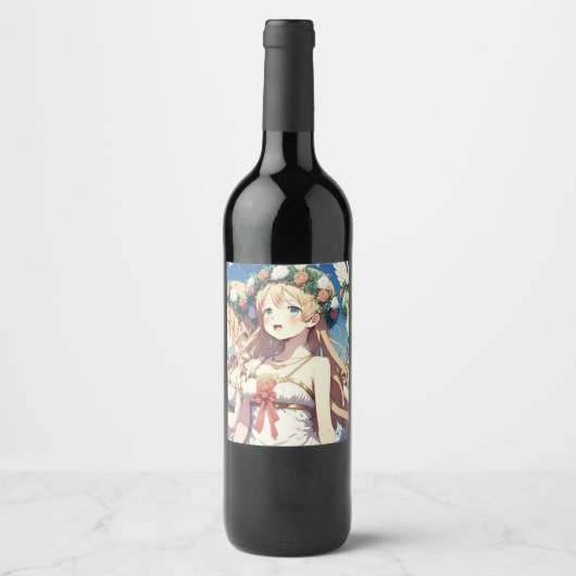 Anime Chor Wijn Etiket (Voorkant)