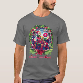 Anime Christmas: AI Elves & Gears of Joy! T-shirt
