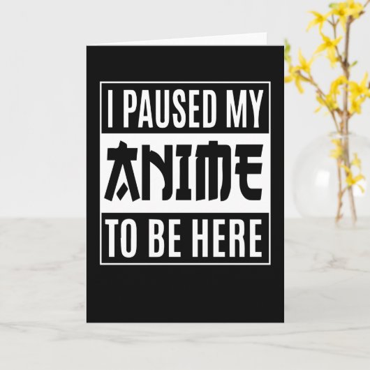 Anime Citaatontwerp | Ik pakte mijn dier om hier t Kaart (Gele Bloem)