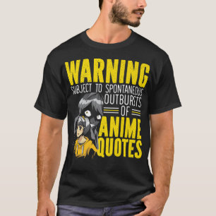 Anime citeert Manga Reader Otaku Kawaii Lover Anim T-shirt