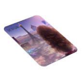 Anime City Girl Day Dreaming over Skyline Magneet (Rechterzijde)