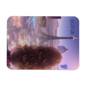 Anime City Girl Day Dreaming over Skyline Magneet (Horizontaal)