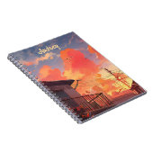 Anime Cityscape Sky Aesthetic - Anime Sunset Notitieboek (Rechterzijde)