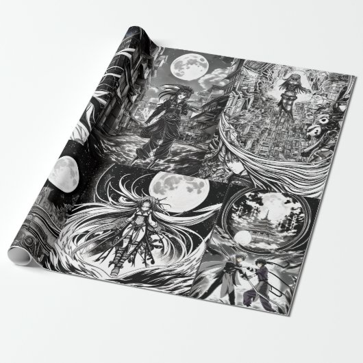 Anime Coloring Book Cadeaupapier (Uitgerold)