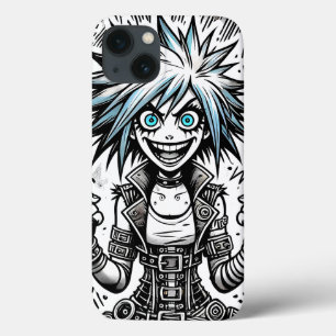 Anime Comic Vrolijke Kunst Origineel Blu_Eyes Blac Case-Mate iPhone Case
