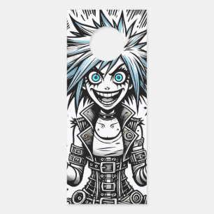 Anime Comic Vrolijke Kunst Origineel Blu_Eyes Blac Deurhanger