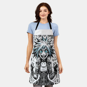 Anime Comic Vrolijke Kunst Origineel Blu_Eyes Blac Schort
