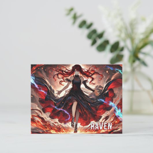 Anime Command the Flames, Omarm het aangepaste Sto Briefkaart (Staand voorkant)