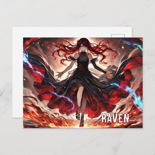 Anime Command the Flames, Omarm het aangepaste Sto Briefkaart (Voorkant / Achterkant)