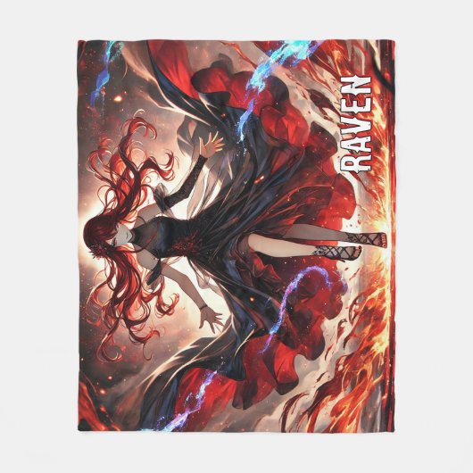 Anime Command the Flames, Omarm het aangepaste Sto Fleece Deken (Voorkant)