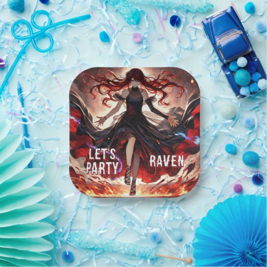 Anime Command the Flames, Omarm het aangepaste Sto Papieren Bordje (Feest)