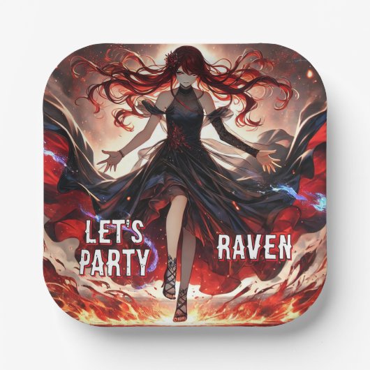 Anime Command the Flames, Omarm het aangepaste Sto Papieren Bordje (Voorkant)