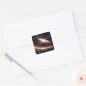 Anime cosmic event vierkante sticker (Envelop)