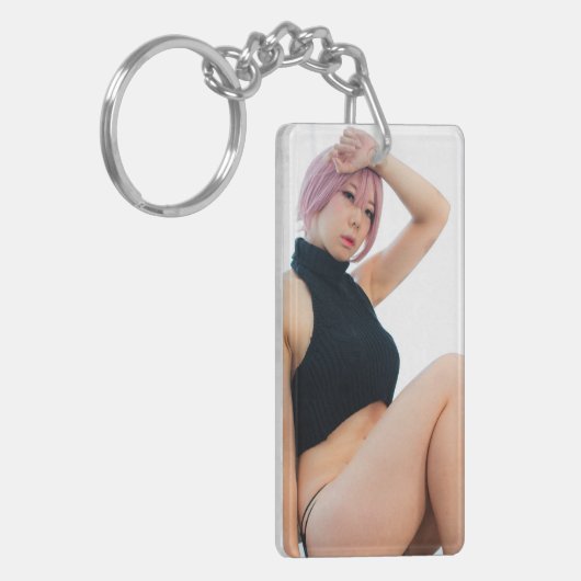 Anime Cosplay Photo Sleutelhanger (Voorkant Links)