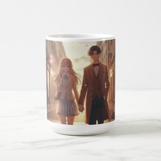  Anime Couple Valentine's Day Mug Koffiemok (Center)