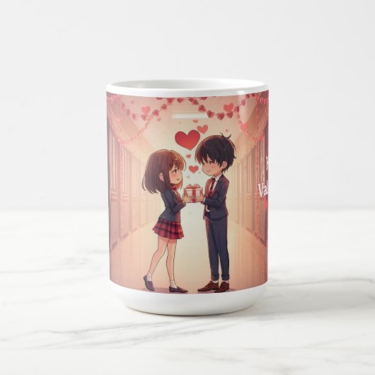 Anime Couple Valentine's Day Mug Koffiemok (Center)
