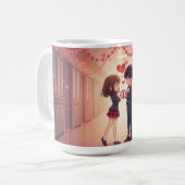 Anime Couple Valentine's Day Mug Koffiemok (Voorkant links)